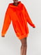 Сукня-худі оранжевого кольору | 5934504