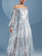 Платье вечернее серебристого цвета | 5934561 | фото 2