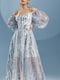 Платье вечернее серебристого цвета | 5934561 | фото 5