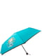 Зонт механический бирюзовый с принтом | 5746574