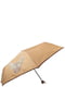 Зонт механический светло-коричневый с принтом | 5746581