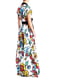 Платье А-силуэта разноцветное в принт | 5938235 | фото 2