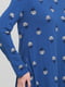 Платье А-силуэта синее в принт | 5922077 | фото 4
