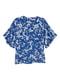 Блуза синяя с цветочным принтом | 5947692 | фото 2