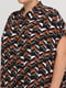 Блуза цвета хаки с принтом | 5947920 | фото 3
