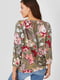 Блуза цвета хаки в цветочный принт | 5948341 | фото 2