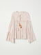 Блуза бело-оранжевая в полоску | 5948468