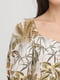 Блуза молочного цвета с принтом | 5948490 | фото 4