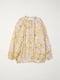 Блуза желтая с цветочным принтом | 5948600