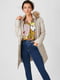 Блуза цвета хаки с цветочным принтом | 5948899 | фото 3