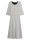 Платье А-силуэта белое с принтом | 5952695