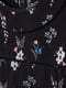 Платье А-силуэта черное с цветочным принтом | 5952830 | фото 2
