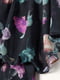 Платье А-силуэта черное с цветочным принтом | 5952910 | фото 2