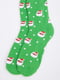 Шкарпетки зелені в принт | 5953701