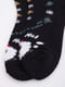 Носки черные в принт | 5953703 | фото 2