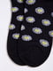 Носки черные в цветочный принт | 5953712 | фото 2