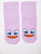 Шкарпетки бузкового кольору з принтом | 5953746