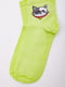 Шкарпетки салатового кольору з принтом | 5953750