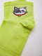 Шкарпетки салатового кольору з принтом | 5953750 | фото 3