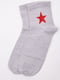 Шкарпетки сірі з принтом | 5953824