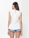 Блуза белая с принтом | 5355099 | фото 2
