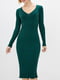 Платье-футляр темно-зеленое | 5915520