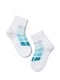 Шкарпетки біло-бірюзовий | 3750269