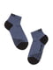 Шкарпетки спортивні синьо-чорні в смужку | 5673057