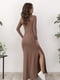Платье-футляр светло-коричневое | 5954487 | фото 3