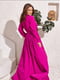 Платье А-силуэта малинового цвета | 5954516 | фото 3