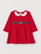 Платье красное с декором | 5954792