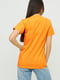 Футболка оранжевая с принтом | 5945305 | фото 3