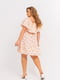 Платье А-силуэта персикового цвета в принт | 5959101 | фото 4