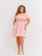 Сукня А-силуету рожева в принт | 5959102 | фото 2