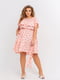Платье А-силуэта розовое в принт | 5959102 | фото 3