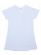 Рубашка ночная бело-голубая в горох | 5964941