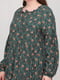 Платье А-силуэта зеленое в принт | 5983877 | фото 3