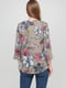 Блуза кольору хакі в квітковий принт | 5983951 | фото 2
