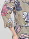 Блуза цвета хаки в цветочный принт | 5983951 | фото 4
