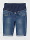 Шорты джинсовые синие для беременных | 5986214