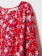 Платье А-силуэта красное в цветочный принт | 5986618 | фото 2