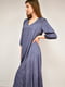 Сукня А-силуету синя в квітковий принт | 5986883 | фото 2