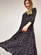Сукня А-силуету чорна в квітковий принт | 5986885 | фото 4