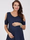 Туніка для вагітних та годуючих темно-синя | 5987124