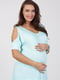 Туника для беременных и кормящих ментолового цвета | 5987125 | фото 2