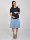 Спідниця широка для вагітних блакитна | 5987150 | фото 2