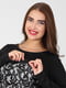Платье для беременных и кормящих черное с узором | 5987188 | фото 3