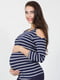 Лонгслив для беременных и кормящих синий в полоску | 5987229 | фото 2