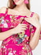 Блуза для вагітних та годуючих рожева в квітковий принт | 5987266 | фото 3