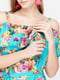 Блуза для вагітних і годуючих кольорів аквамарин в квітковий принт | 5987267 | фото 3